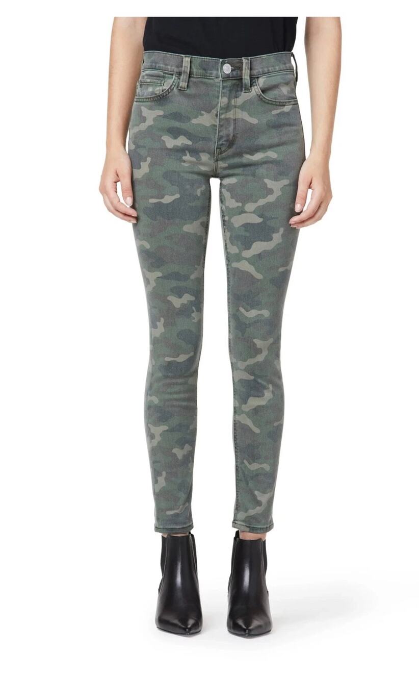 Hudson Barbara Jeans 25 High Rise Super Skinny Camo Military Print Y2K Grunge